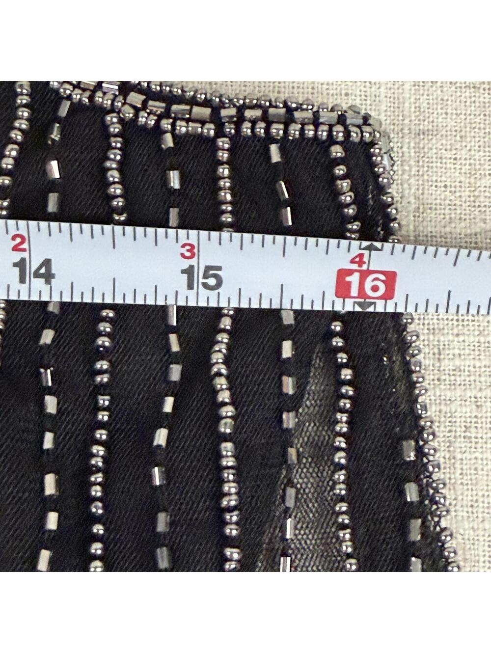 Saks Fifth Avenue Beaded Mesh Tank Medium Art Deco Gatsby Evening Party NWT - Picture 5 of 7